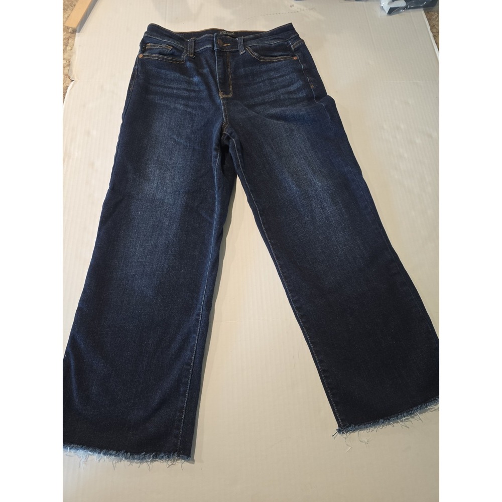 Judy Blue Dark Wash High Rise Wide Leg Denim Jeans 5-Pocket, Women's 9/29